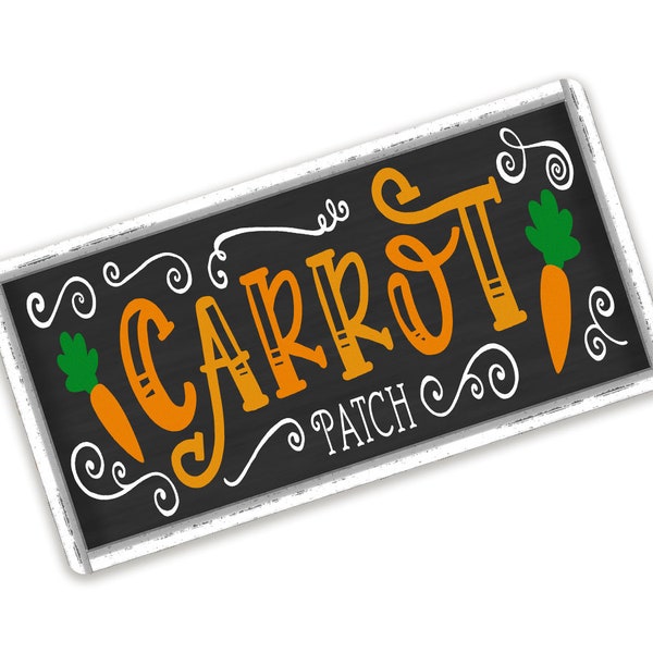 Carrot Patch Easter Wreath Sign - Spring Metal Wreath Attachment