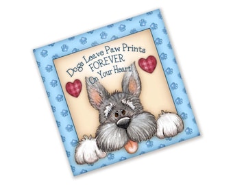 Dogs Leave Paw Prints Metal Signs for Wreaths - Gift for Dog Mom