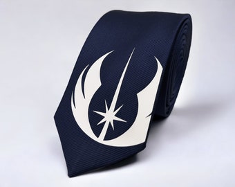 Corbata de seda de la Orden Jedi - Corbatas de Star Wars - 27 colores. Corbatas de Star Wars. Corbata para boda, boda temática, cosplay, frikis.
