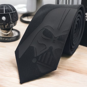 Darth Vader Black Edition Star Wars Silk Tie - Slim Tie - Wedding, Fathers Day Gift, Birthday Gift,  Christmas Gift.Valentine&#39;s Day Gift