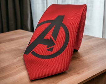 Avengers Silk Tie. Slim Tie. Civil War.  Wedding Tie. Christmas Gift. Fathers Day Gift. Birthday Gift. Valentine's Day Gift. Smart Tie.