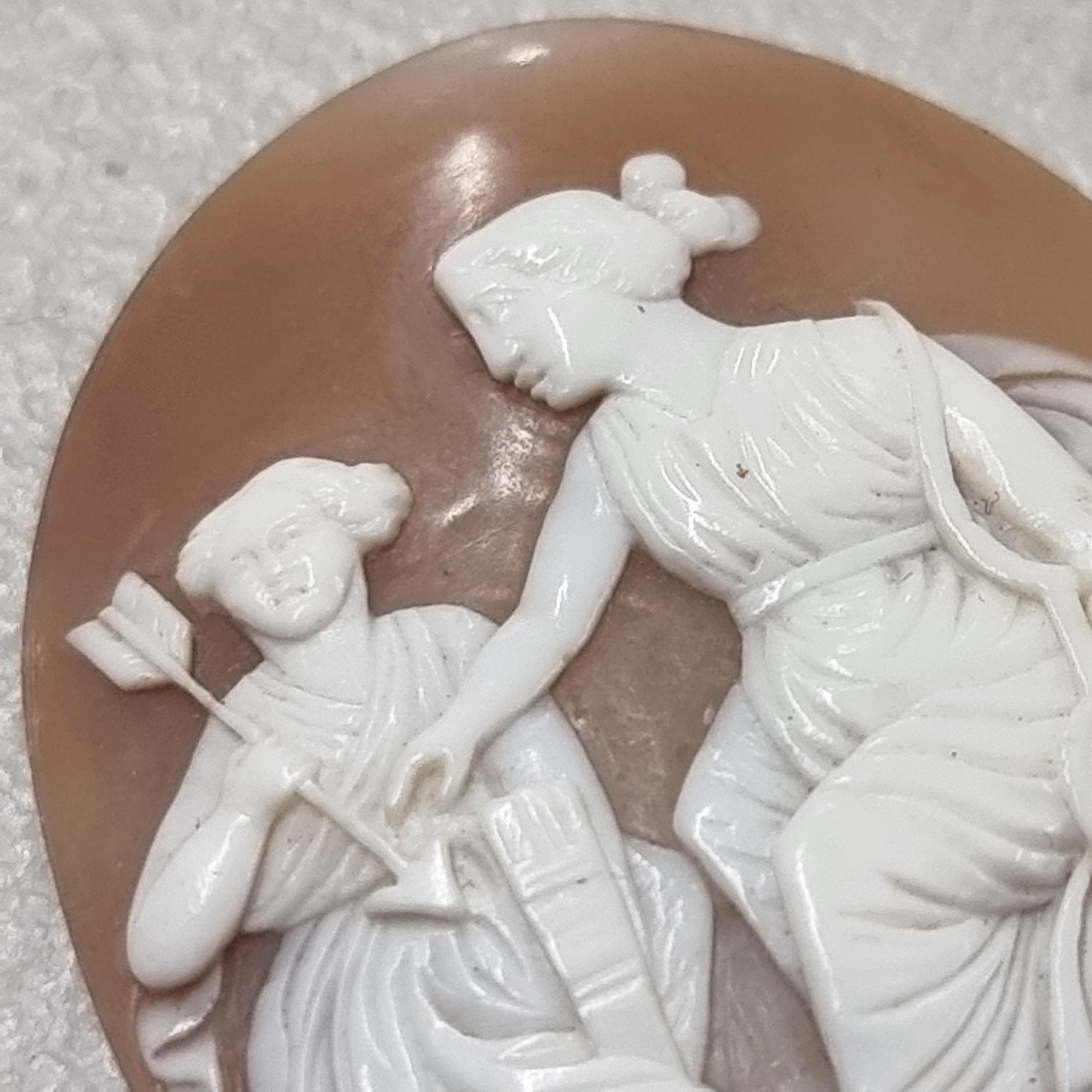 Victorian Natural Shell Cameo: Artemis and Helper, No Mount - Etsy