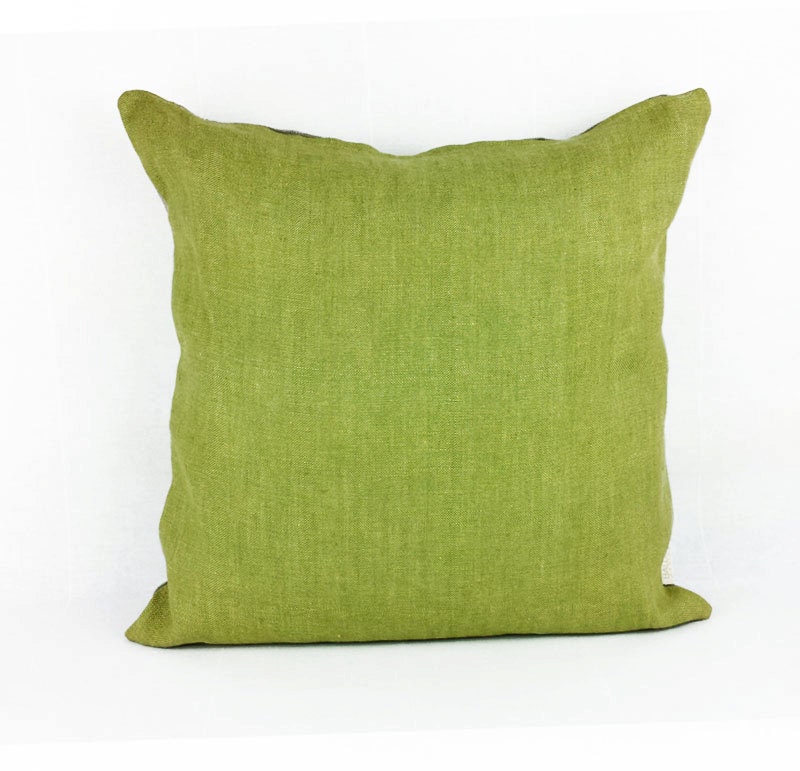 Green linen pillow Decorative pillow cover Light green throw Etsy