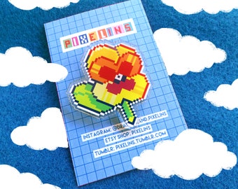Pixel Pansy Pin
