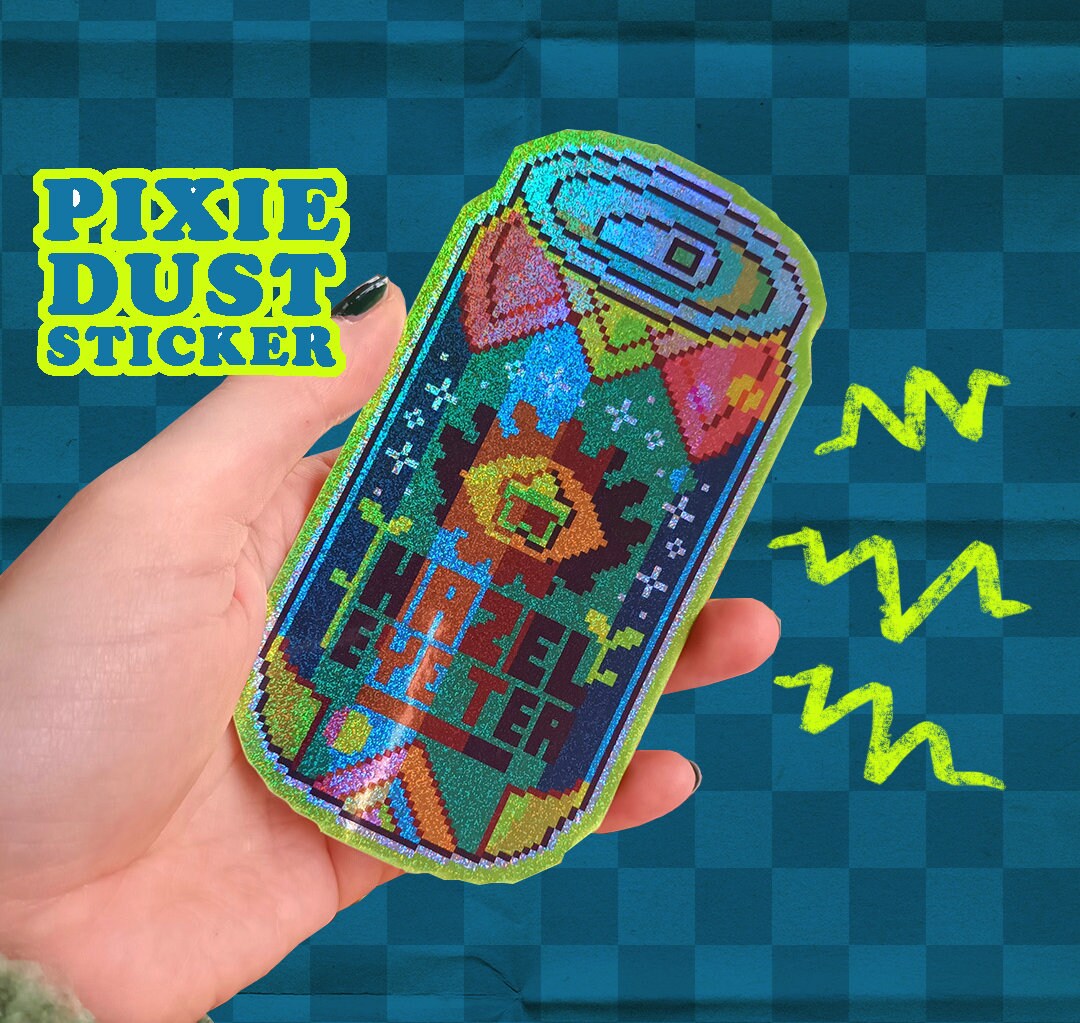 Hazel Eye Tea! Pixel Drink Sticker - Etsy