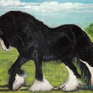 Impression d'art en téléchargement numérique Gypsy Vanner - idéale pour le scrapbooking, les cartes de voeux et les journaux