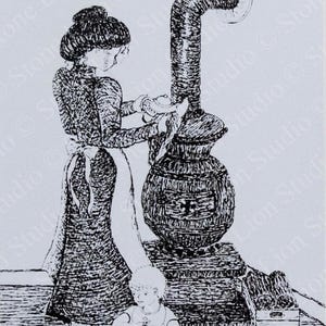 Love at home - Pen and Ink Art - Ideal für Karten und Scrapbooks