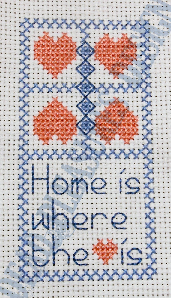 Home Is Where The Heart Is Cross Stitch Pattern PDF Etsy