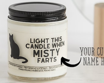 Light This Candle When The Cat Farts Customizable Soy Candle