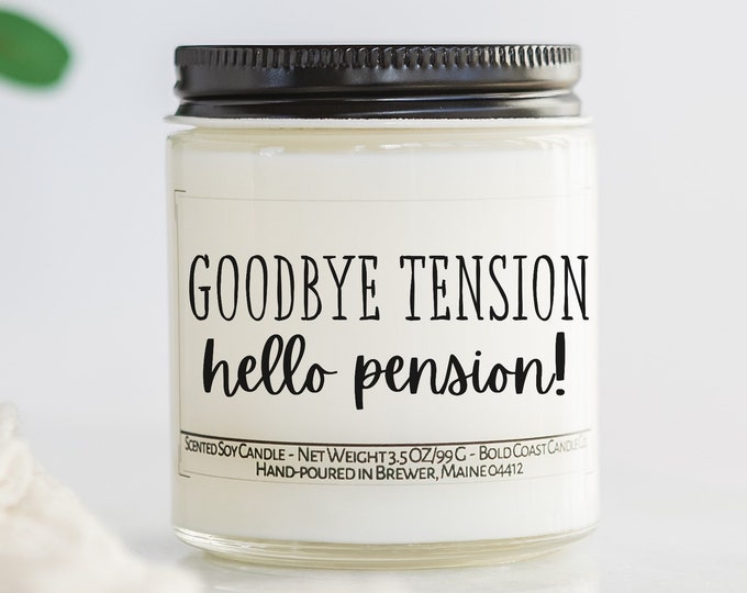Goodbye Tension Hello Pension Funny Coworker Retirement Gift, Best Friend Moving Away Gift, Going Away Gift for Boss, Work Bestie Gift
