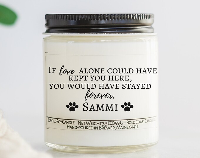 Custom Pet Memorial Candle, Pet Sympathy Gift, Personalized Dog Memorial Gift, Dog Loss Gift, Pet Loss Gifts, Pet Remembrance, Loss of Dog