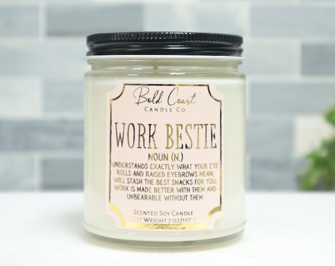 Work Bestie 7oz Premium Soy Candle