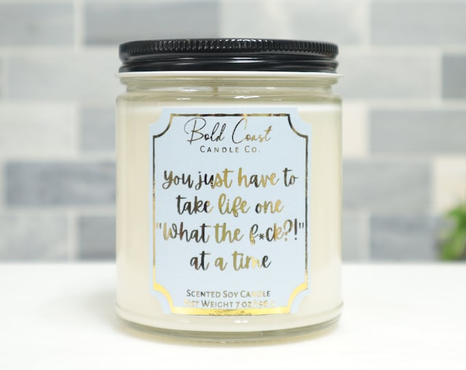 You Just Have to Take Life One What The F*ck at a Time 7oz Premium Soy Candle