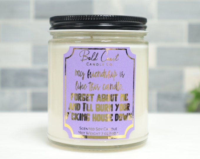 My Friendship is Like This Candle 7oz Premium Soy Candle