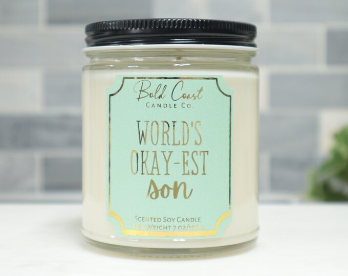 World's Okay-est Son 7oz Premium Soy Candle