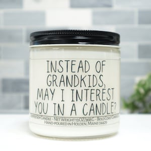 Instead of Grandkids May I Interest You in a Candle Funny Christmas Gift, Personalizable Gift for Mom from Daughter, Mother-in-law Gift