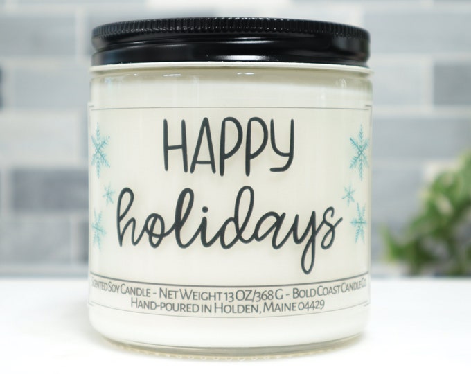 Happy Holidays Soy Candle