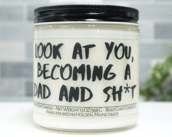 Funny New Dad Gift, New Father Gift from Wife, Stepdad Fathers Day, Personalized Gifts for Dad, Funny Custom Candle, Gift for Step Dad