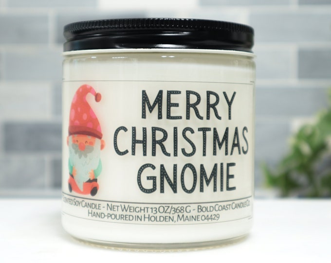Merry Christmas Gnomie Soy Candle