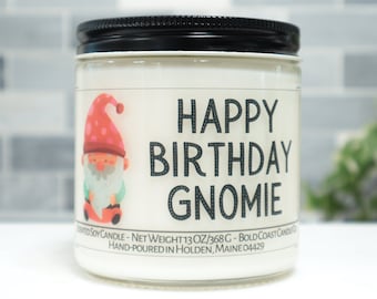 Happy Birthday Gnomie Soy Candle
