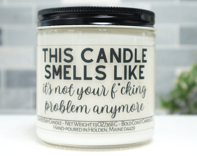 This Candle Smells Like It Isn't Your F*cking Problem Anymore Soy Candle