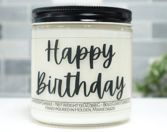 Happy Biorthday Customizable Soy Candle
