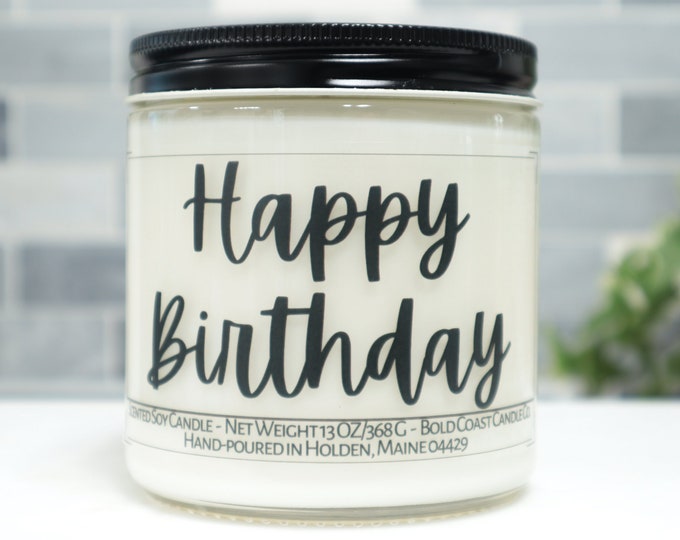 Happy Biorthday Customizable Soy Candle