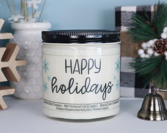 Happy Holidays Soy Candle