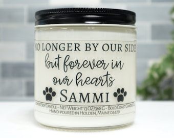 No Longer By Our Side Custom Pet Memorial Soy Candle