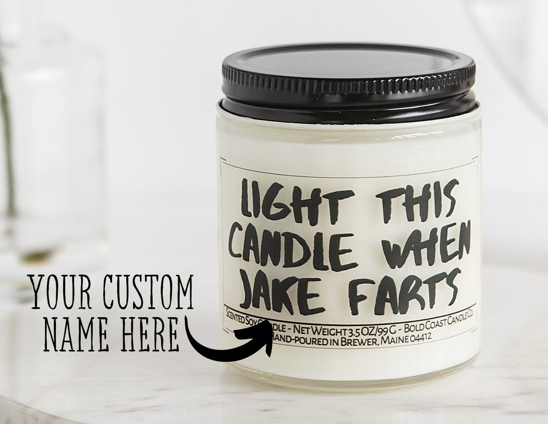 Light This Candle When He Farts, Personalized Wedding Gift, Funny