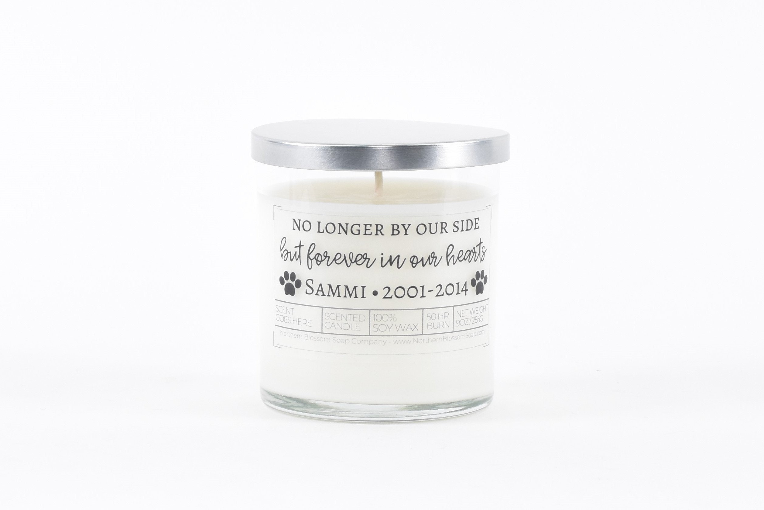 dog memorial candle