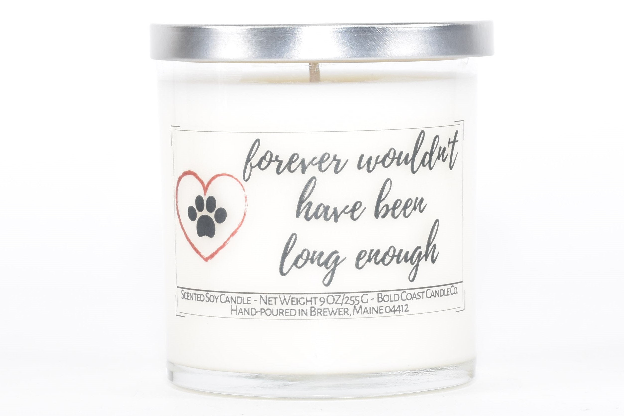 Custom Pet Memorial Candle, Pet Sympathy Gift, Personalized Dog