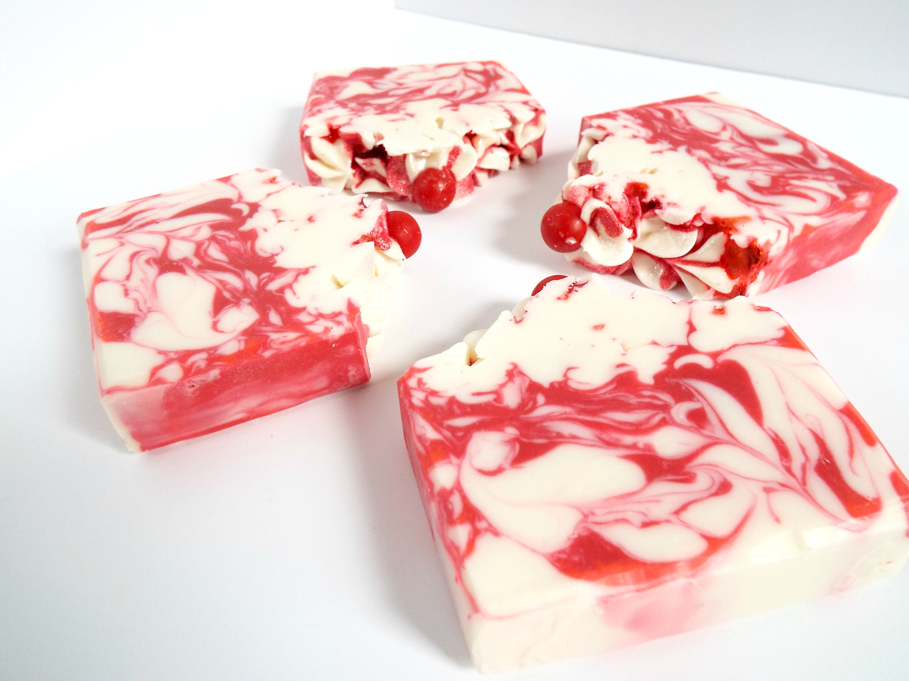 Handmade Soap, Peppermint Candy Cane Christmas Soap