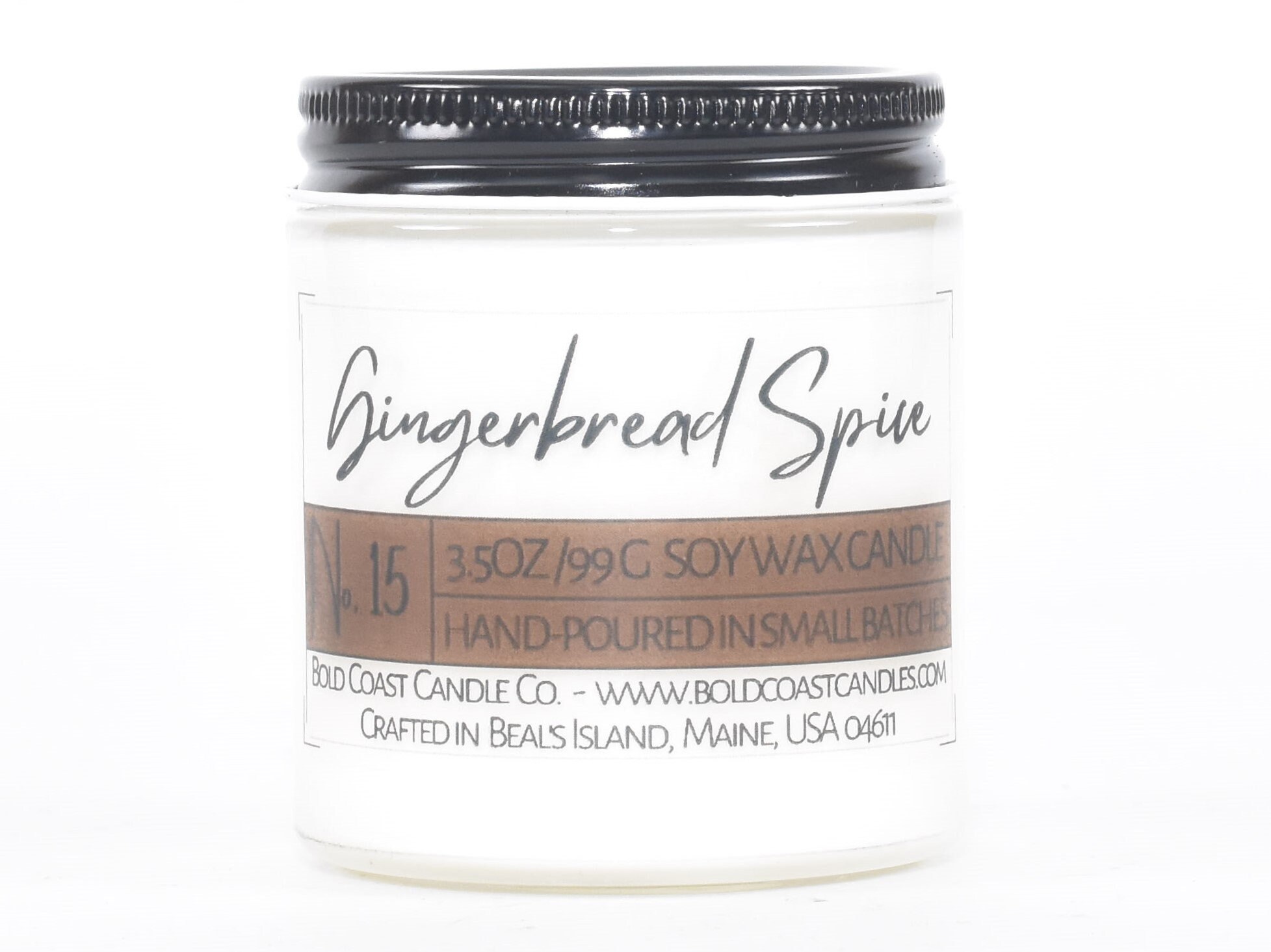 Gingerbread Spice Scented Soy Candle, Eco Friendly Candle, Christmas