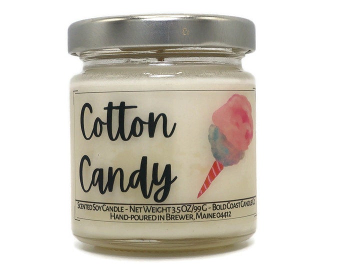 Cotton Candy Scented Soy Candle 3.5oz Size - CLEARANCE - Discontinued Candle Scent