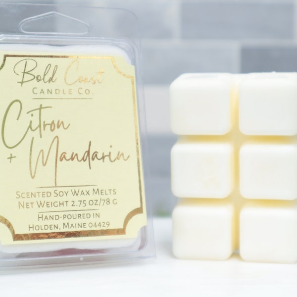 Citron + Mandarin Scented Soy Wax Melts