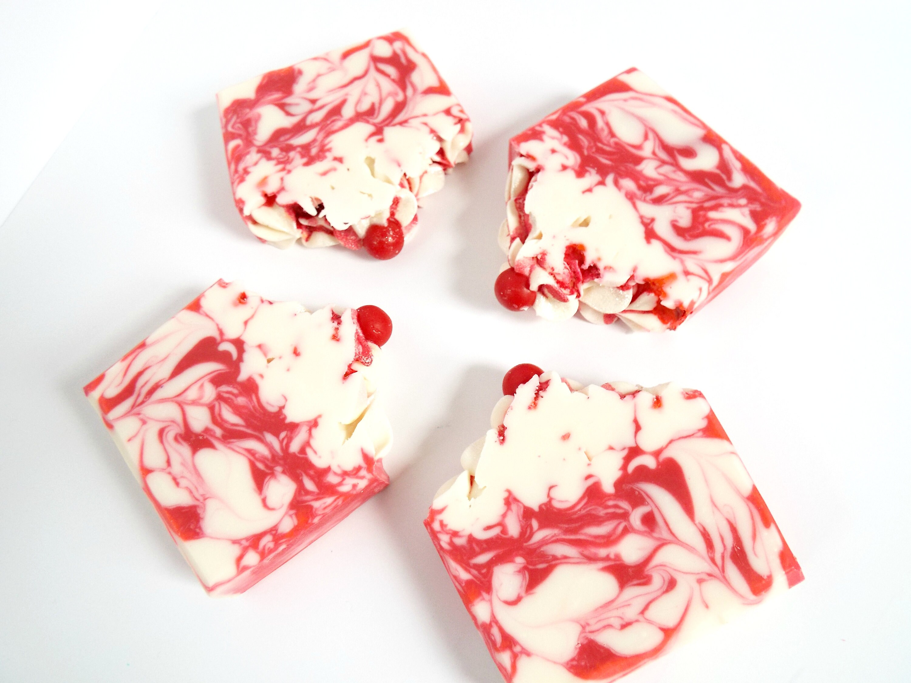 Handmade Soap, Peppermint Candy Cane Christmas Soap
