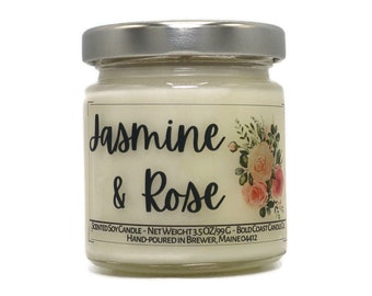 Jasmine & Rose Scented Soy Candle 3.5oz Size - CLEARANCE - Discontinued Candle Scent