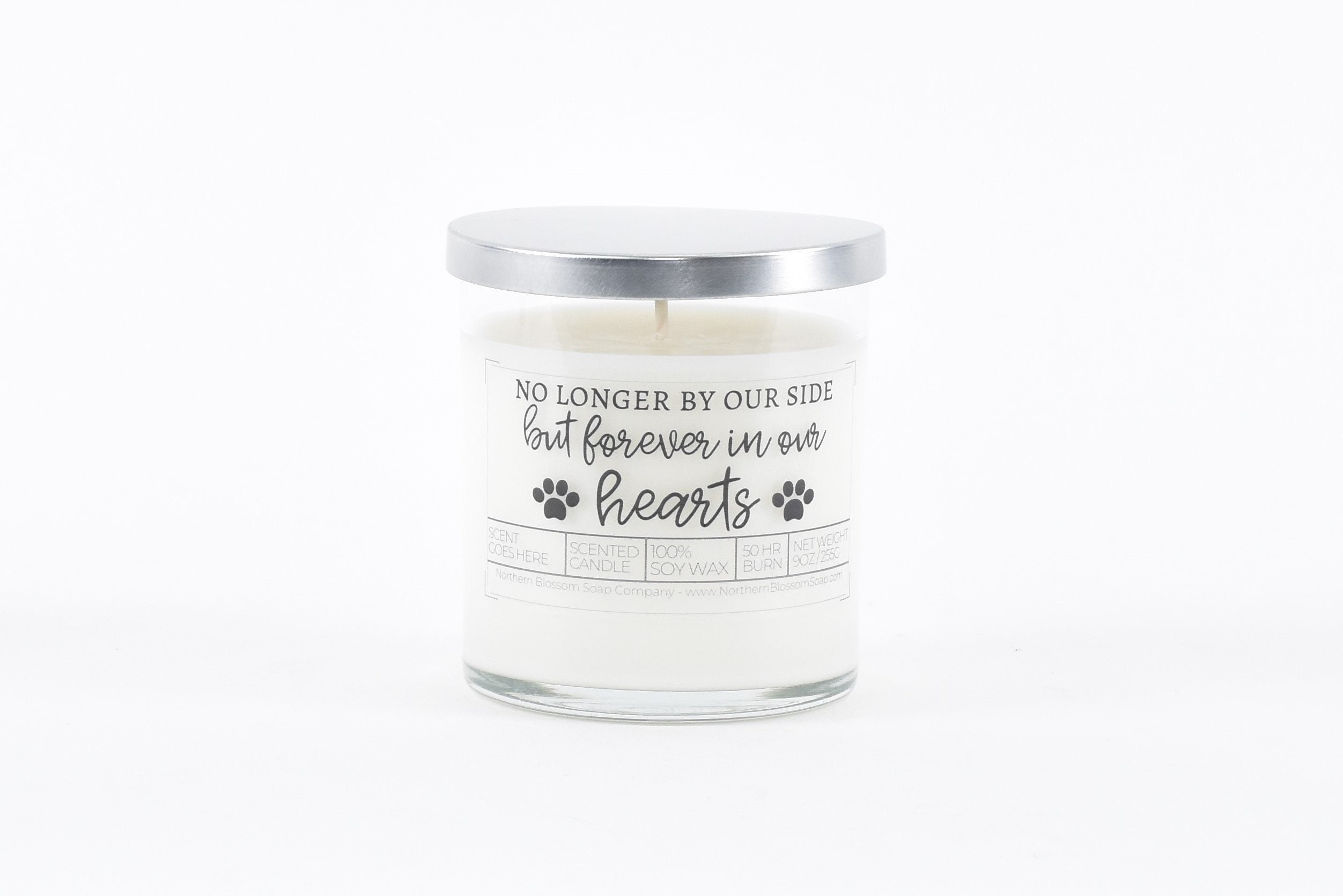 Custom Pet Memorial Candle, Pet Sympathy Gift, Personalized Dog