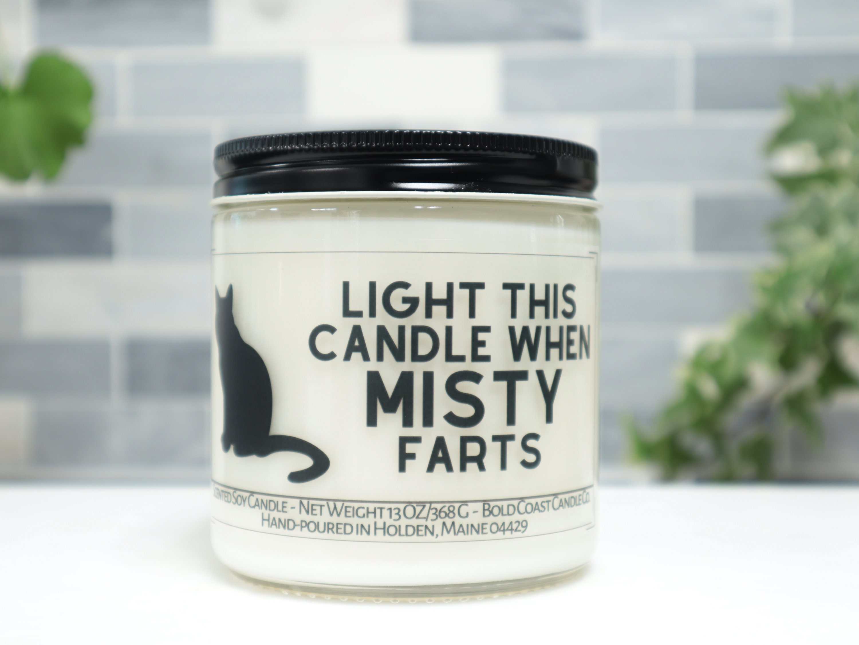 Personalized Light When Name Farts Soy Candle Funny 16.5 Oz. Large