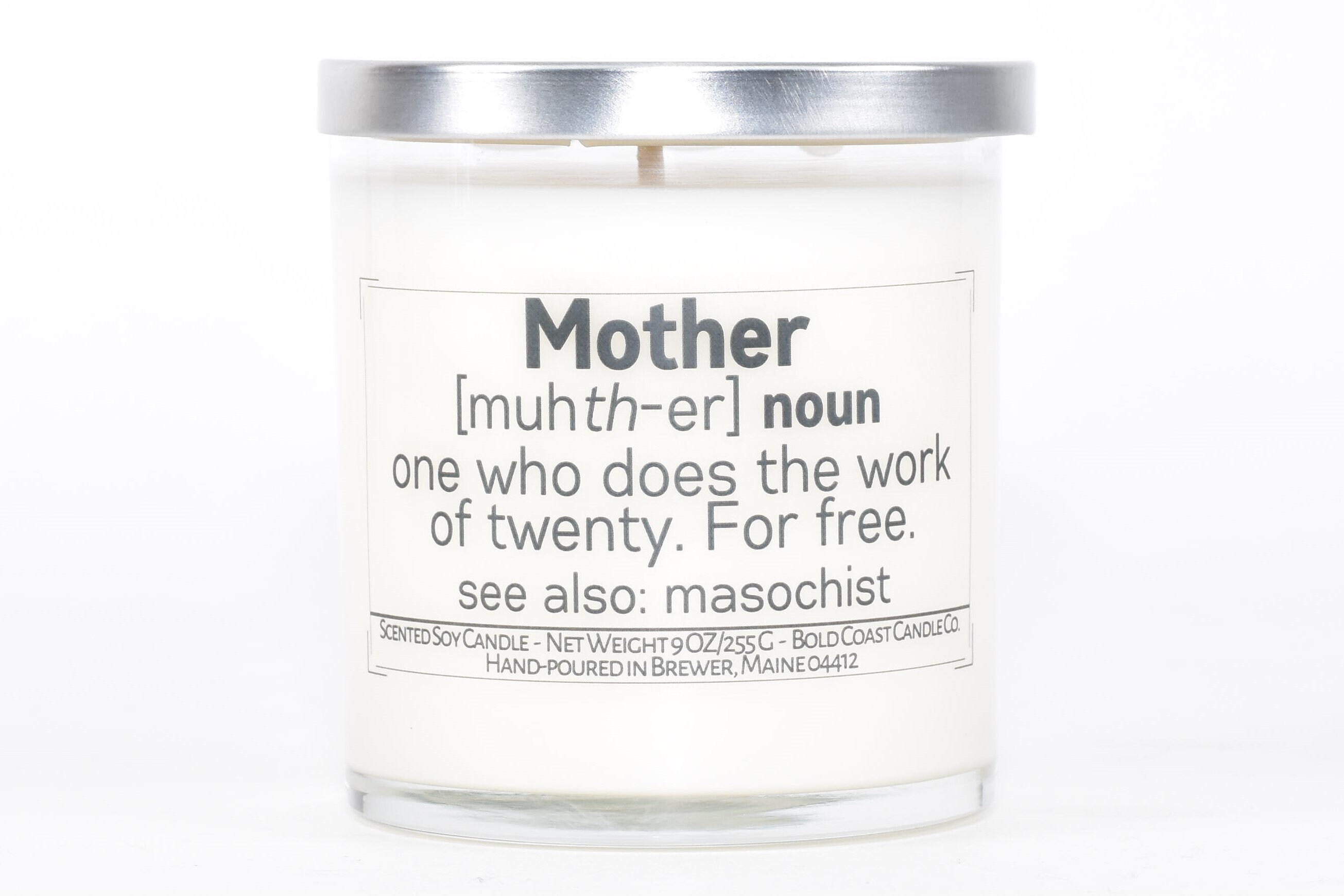 Gag Gift Mother Gift Candle Mother Definition Candle Mother/'s Day Gift Coconut Wax Candle Funny Candle For Mom