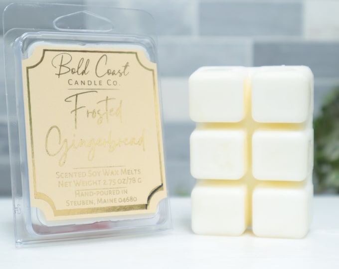 Frosted Gingerbread Scented Soy Wax Melts, Fall / Holiday / Christmas Scented Wax Tarts