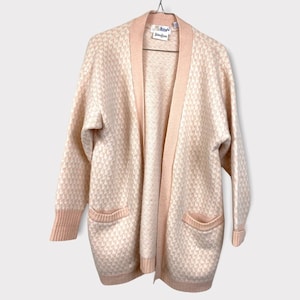 Vintage Pringle of Scotland Lambswool Angora Rabbit Hair Sweater Cardigan