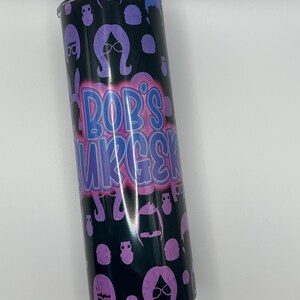 Bright Neon Bob&#39;s Burgers Sublimation Tumbler, 20 and 30 ounce traveler tumbler, Belcher cup