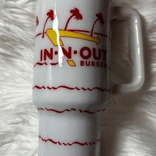 In-N-Out Burger 40 ounce Tumbler with Handle, In-n-Out cup look a like, 20, and 30 ounce