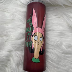 Bob&#39;s Burgers Louise Belcher Tumbler, 20 and 30 ounce sublimation travel tumbler