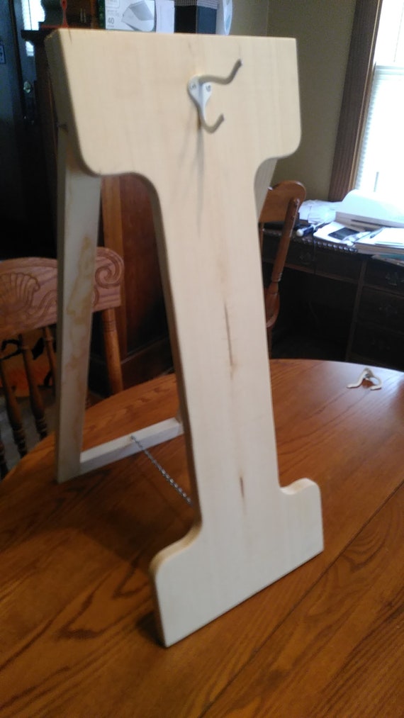 Wooden wreath easel stand