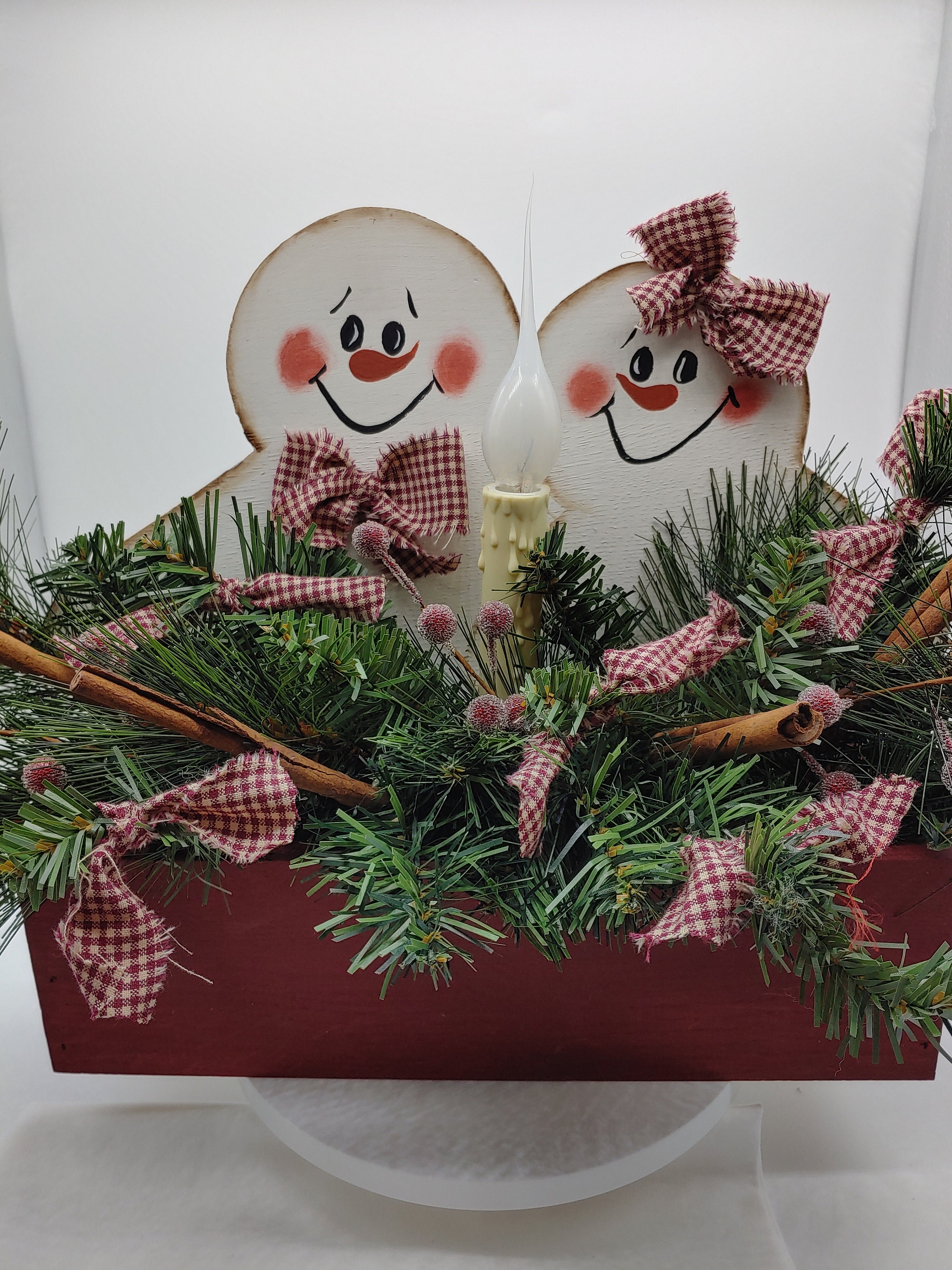 Electric Lighted Snowman - Etsy