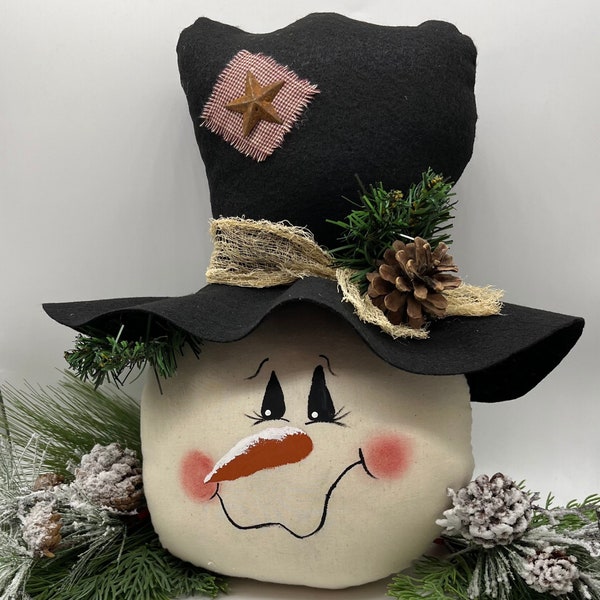 Snowman for wreath attachment or centerpiece