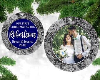 First Christmas Married Ornament Custom Photo Ornament Gifts Under 10 Wedding Gifts First Christmas Married Ornament Custom Photo Ornament Gifts Under 10 Wedding Gifts